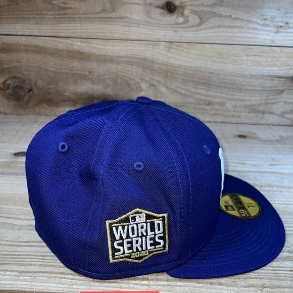 NEW: SZ 7 3/8: LOS ANGELES DODGERS 2020 WORLD SERIES LOGO FITTED HAT: 60244521 - Picture 3 of 7